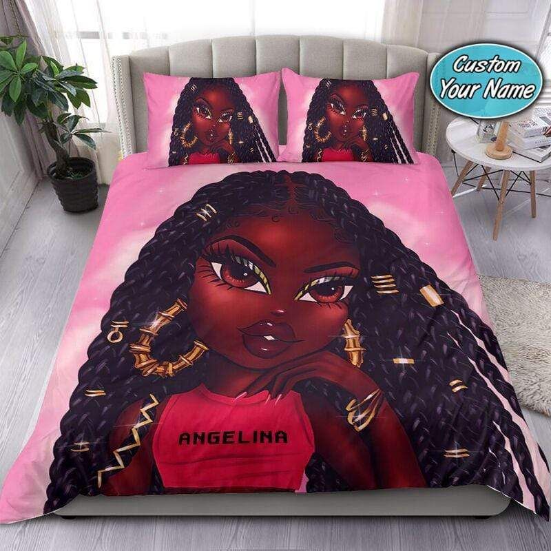 Personalized Dang I'm Cute Black Girl Sassy Custom Name Duvet Cover Bedding Set