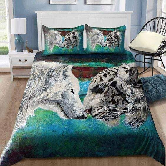 Wolf And Tiger Duvet Cover Bedding Set