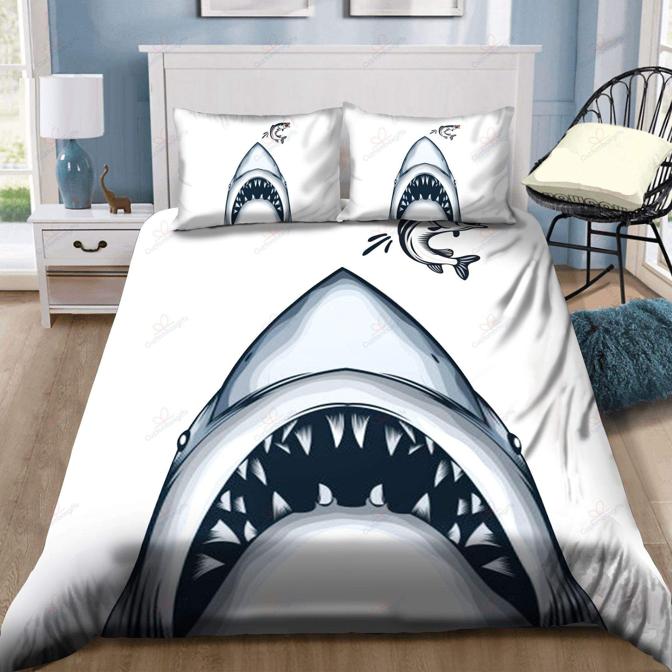 Shark White Duvet Cover Bedding Set