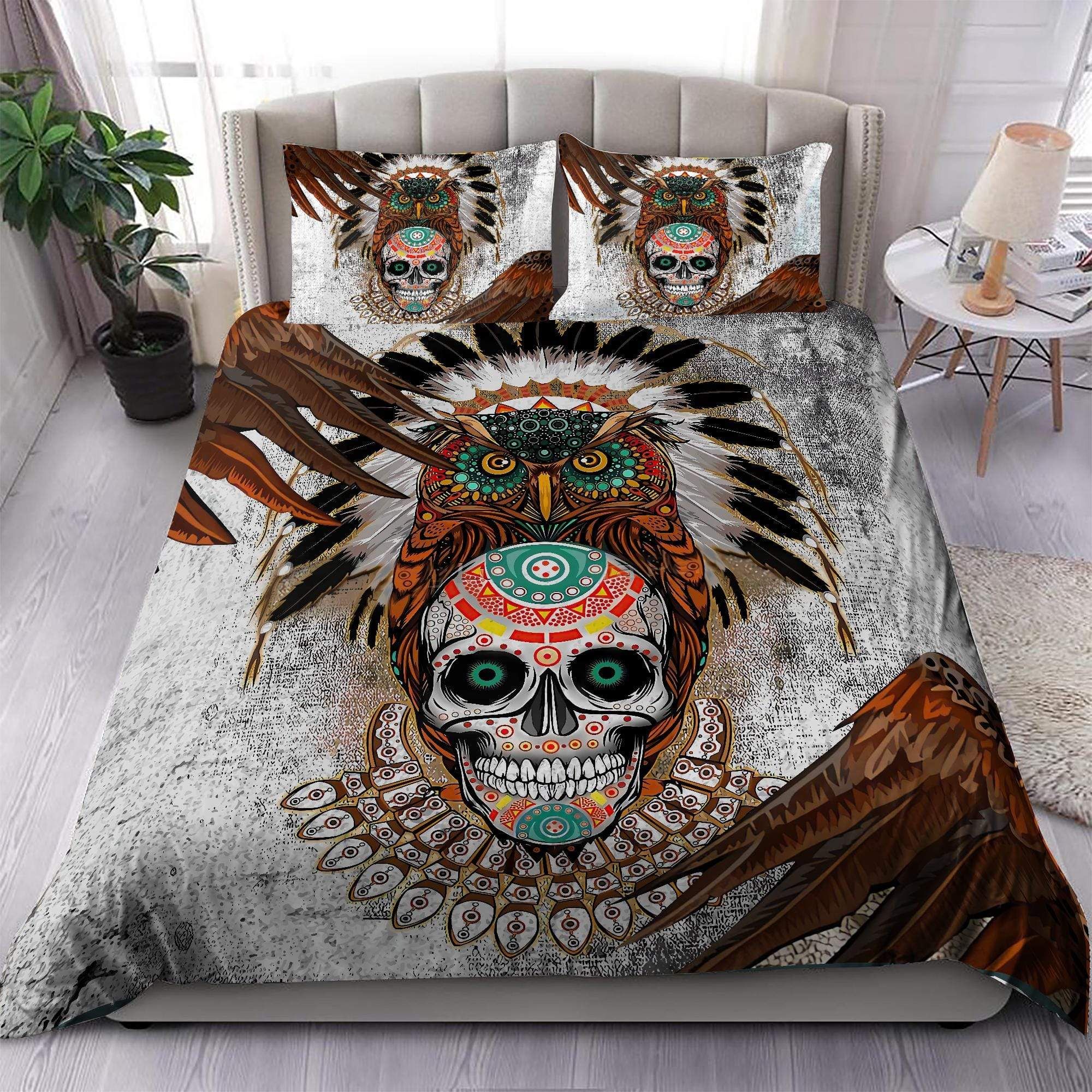 Sugar Native Skull Duvet Cover Bedding Set