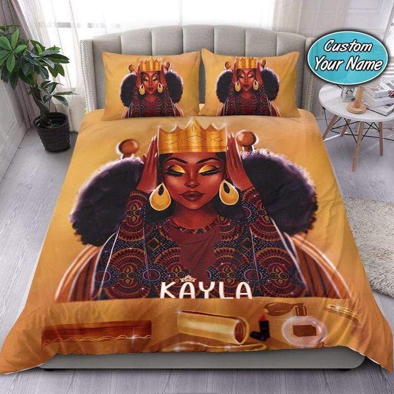 Personalized Yes I'm A Savage Black Queen African Custom Name Duvet Cover Bedding Set