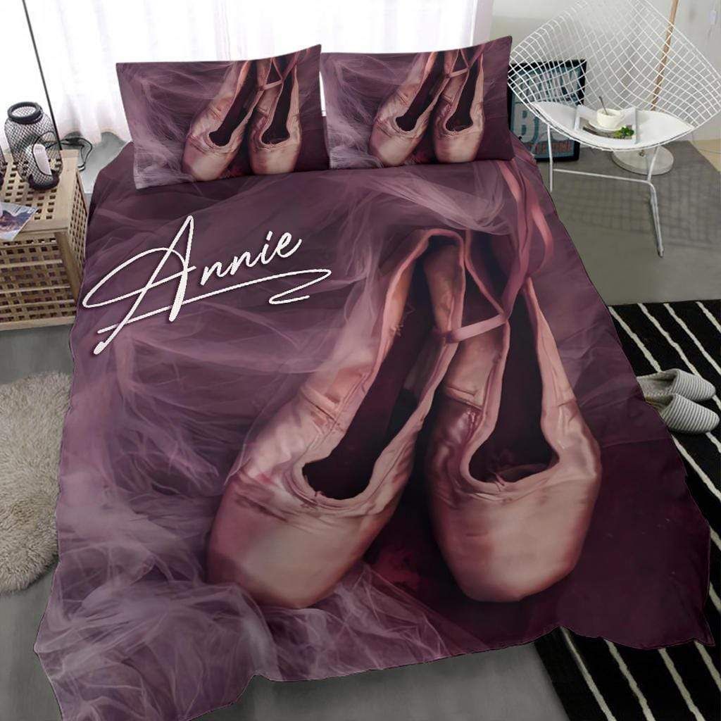 Personalized Ballet Pinky Custom Name Duvet Cover Bedding Set