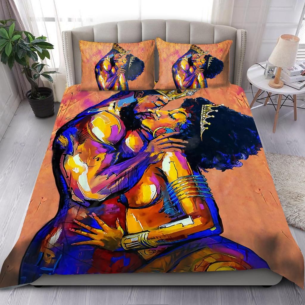 African Couple Love Duvet Cover Bedding Set