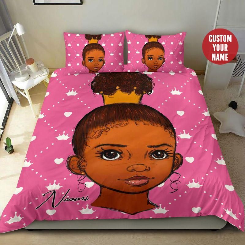 Personalized My Black Baby Girl Is A Princess Custom Name Duvet Cover Bedding Set