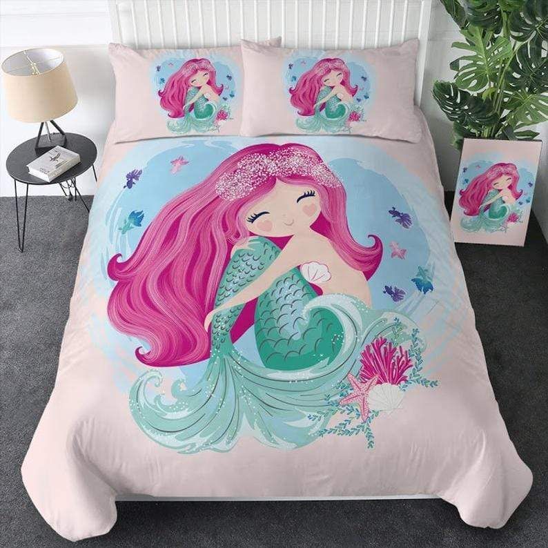 Pretty Mermaid Bedding Duvet Cover Bedding Set