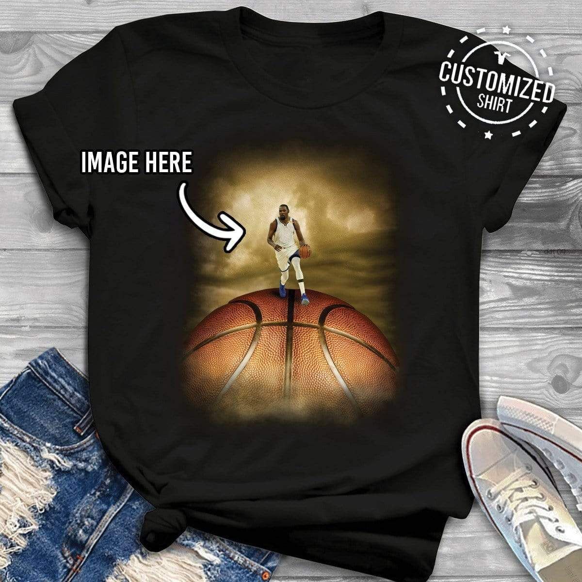 Personalized Custom T Shirts Basketball Design With Your Photo