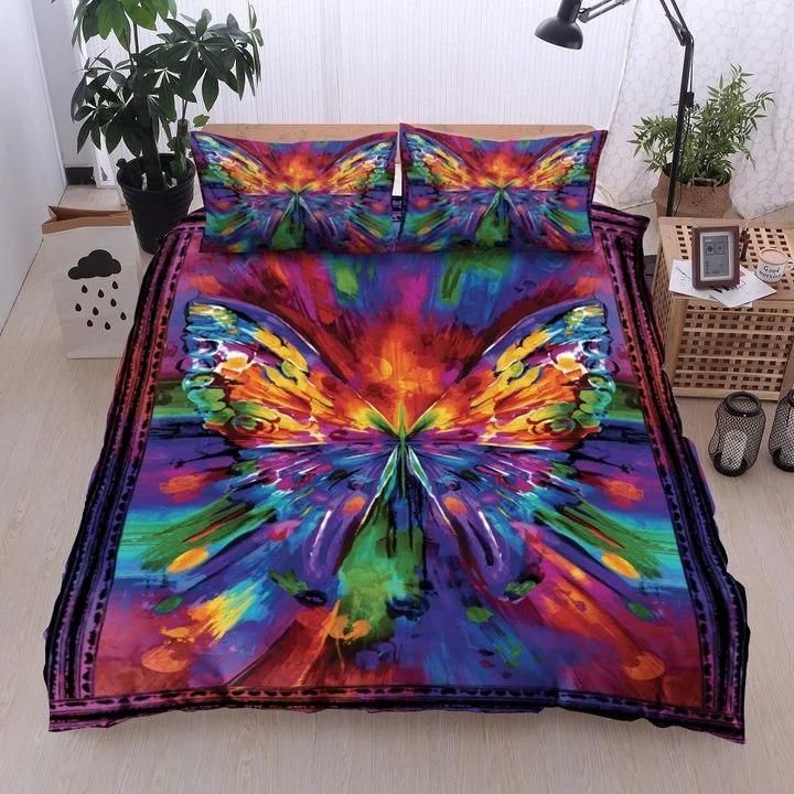 Butterfly Hippie Duvet Cover Bedding Set