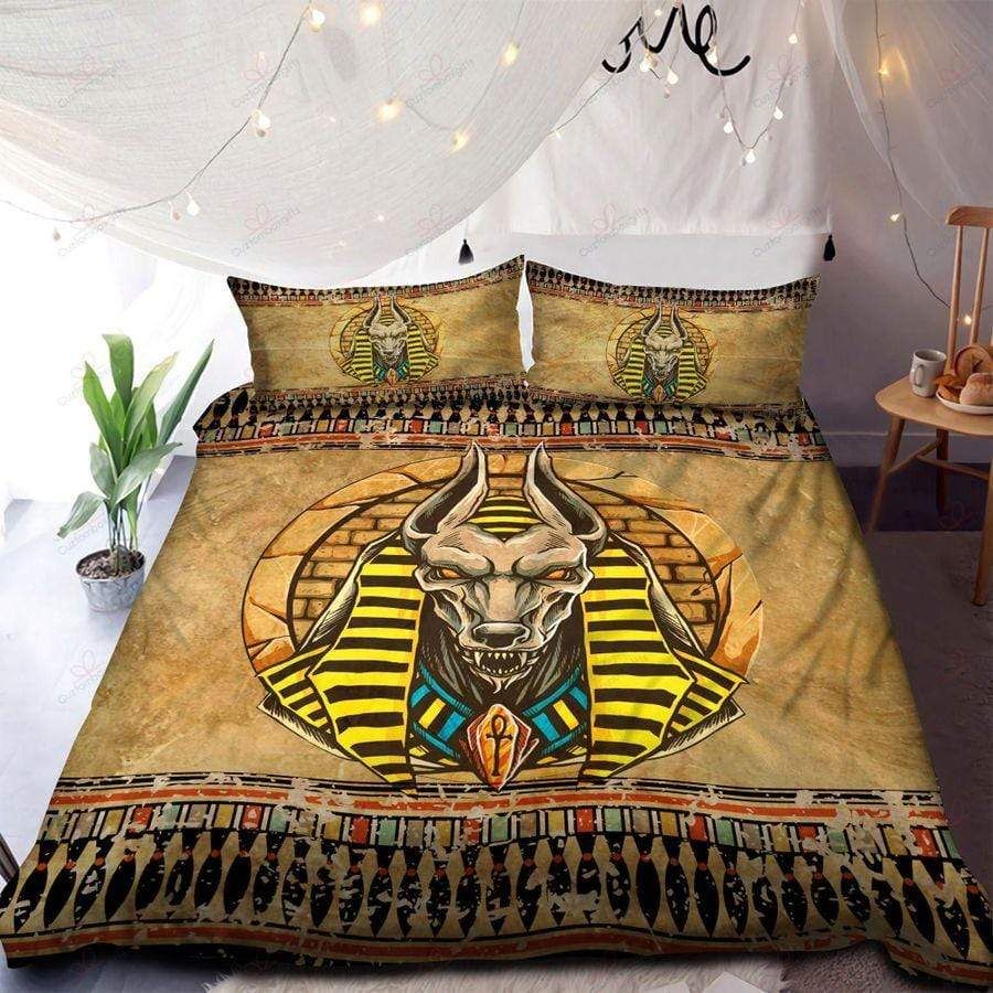 Ancient Egyptian Anubis Lord Of Egypt Bedding Duvet Cover Bedding Set