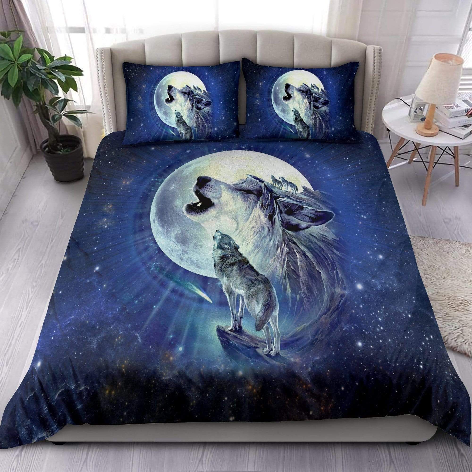 Wolf 3D Galaxy Bedding Duvet Cover Bedding Set