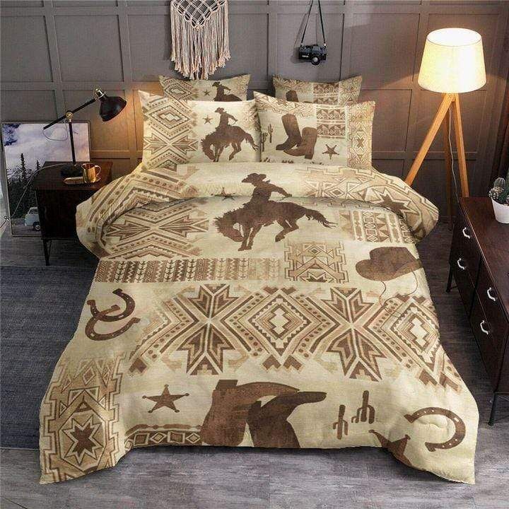 Cowboy Vintage Pattern Duvet Cover Bedding Set