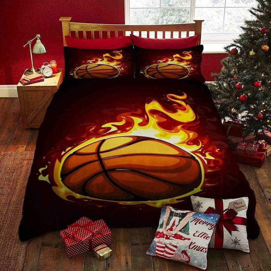 Basketball Fire Art Duvet Cover Bedding Set