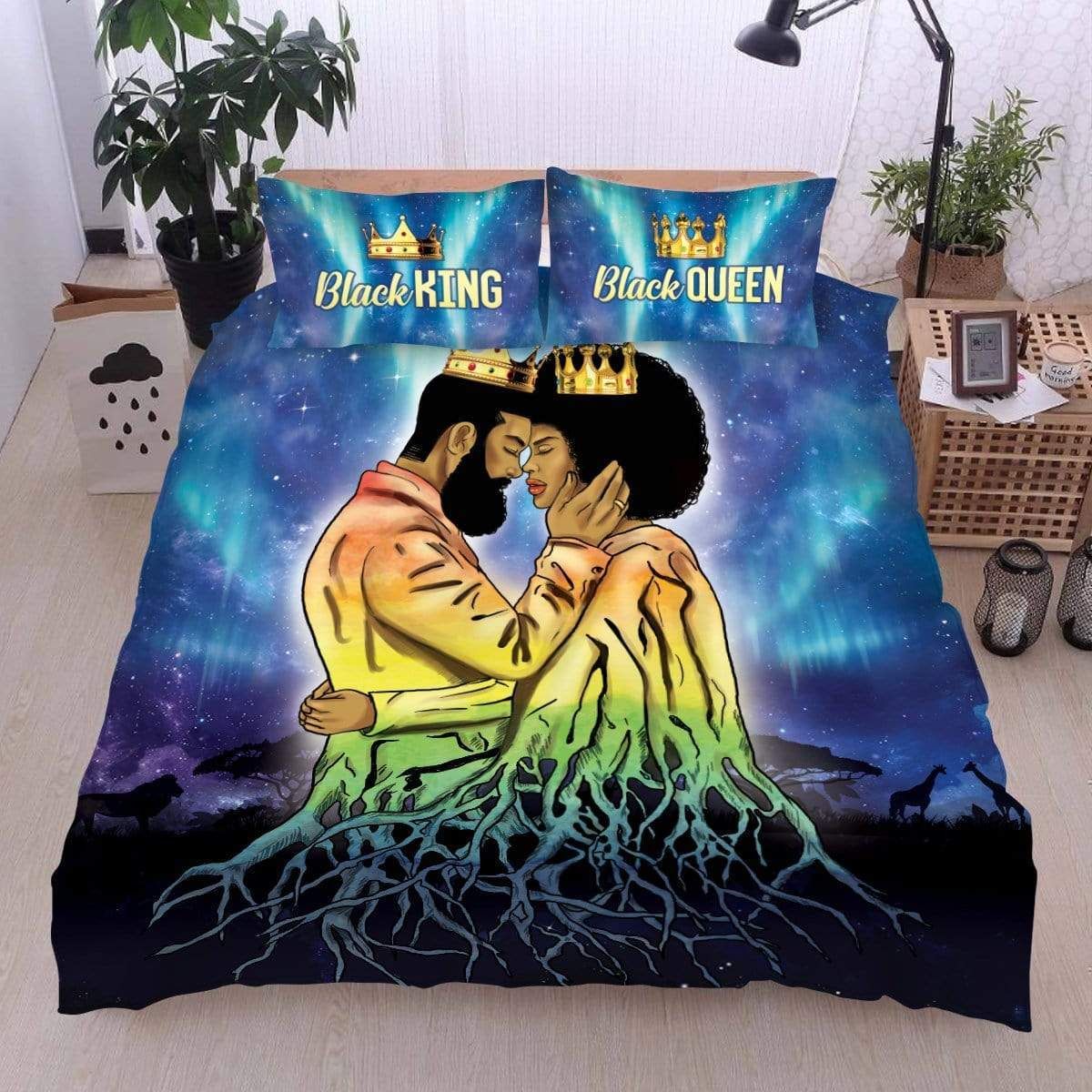 Black King And Queen Root Duvet Cover Bedding Set