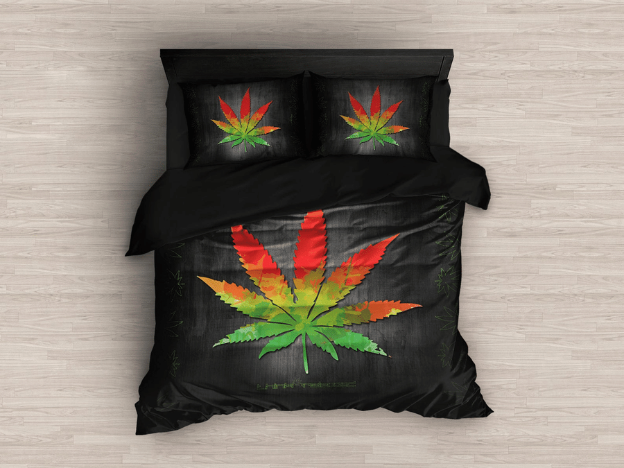 Personalized Bohemian Weed Custom Name  Duvet Cover Bedding Set