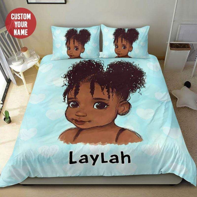 Personalized My Cute Baby Girl Is So Shy Custom Name Duvet Cover Bedding Set