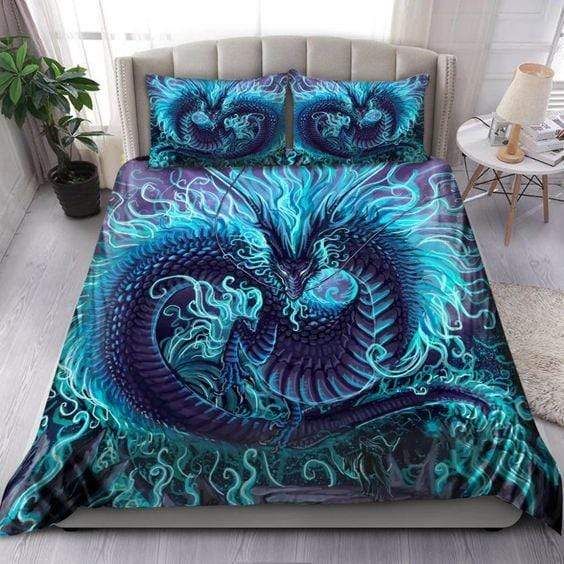 Dragon Blue Cool Duvet Cover Bedding Set