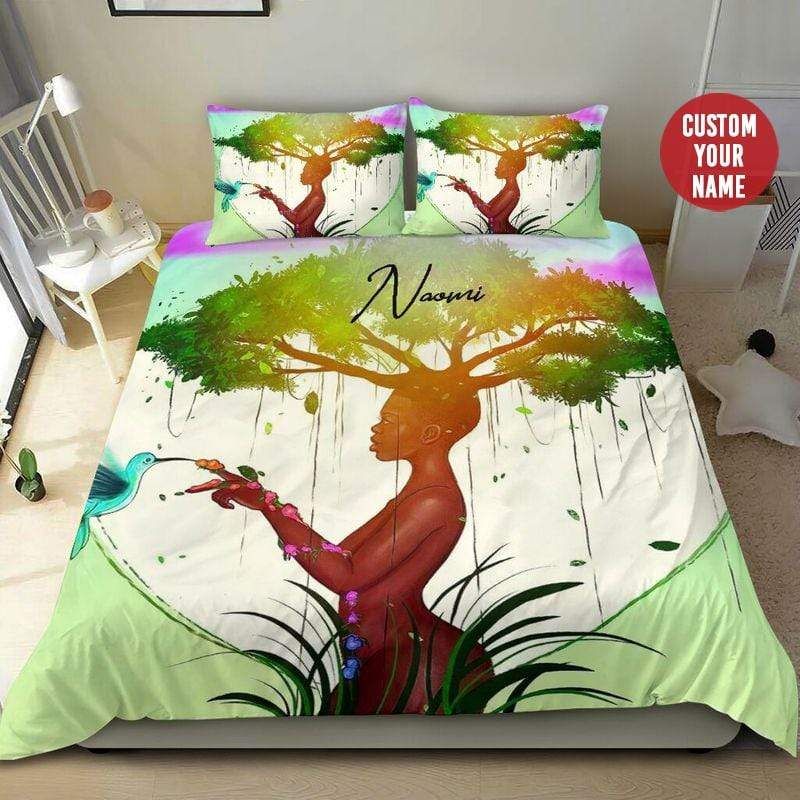 Personalized African American Proud Of My Roots Custom Name Duvet Cover Bedding Set