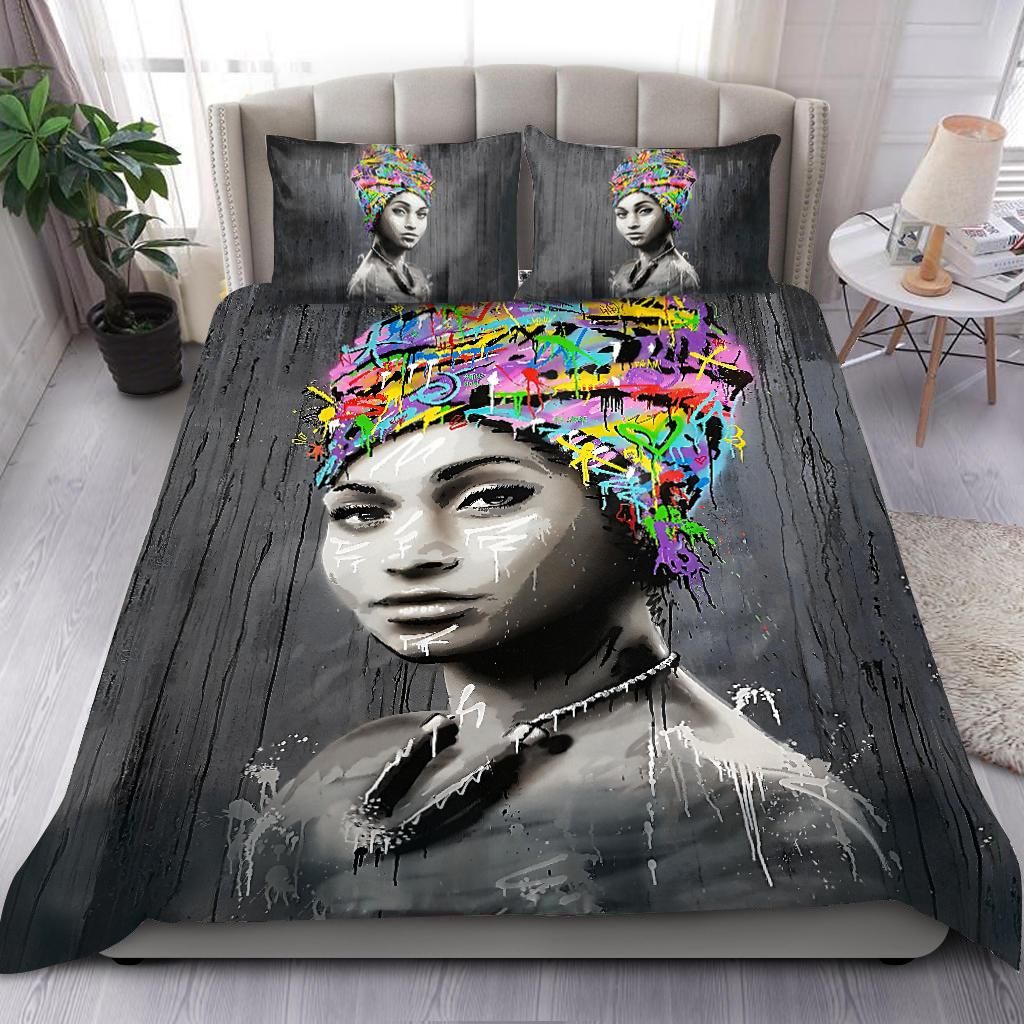 Beautiful Art African Girl Duvet Cover Bedding Set