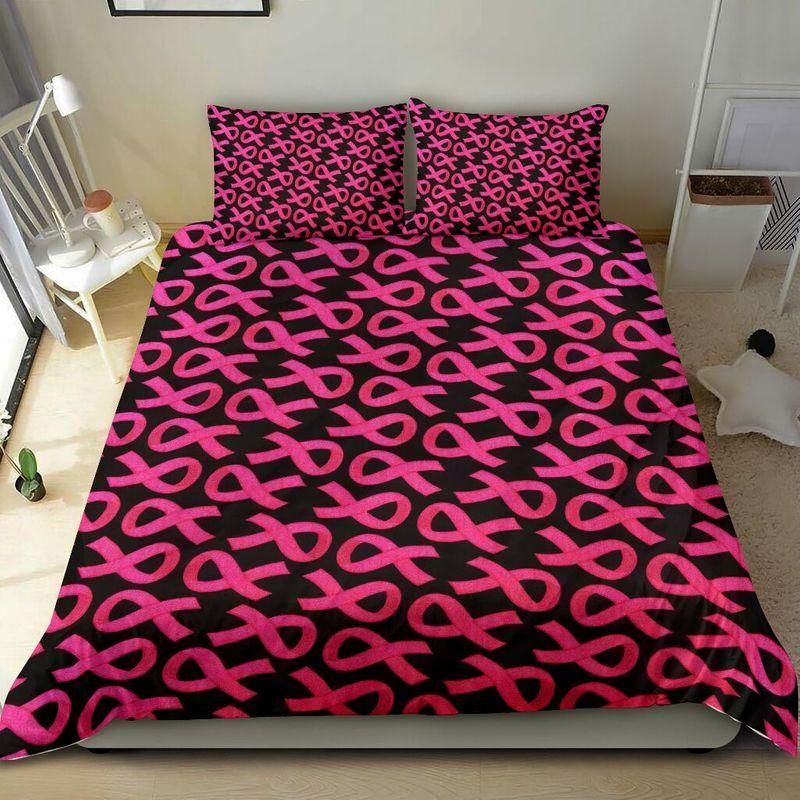 Pink Ribbon Breast Cancer Awareness Duvet Cover Bedding Set