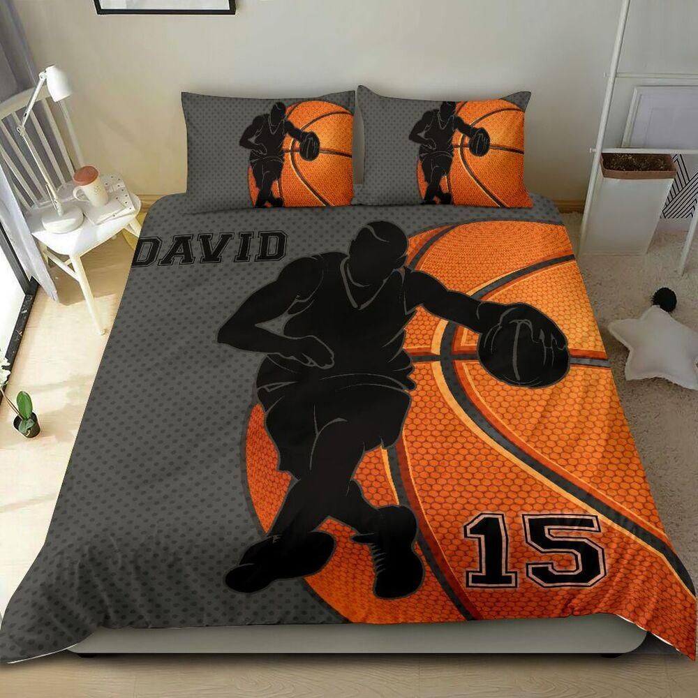 Personalized Basketball Player Custom Name Duvet Cover Bedding Set