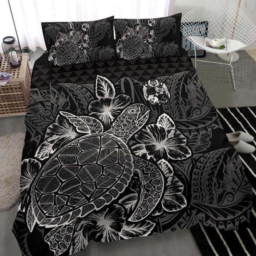 Tonga Turtle Black White Bedding Duvet Cover Bedding Set