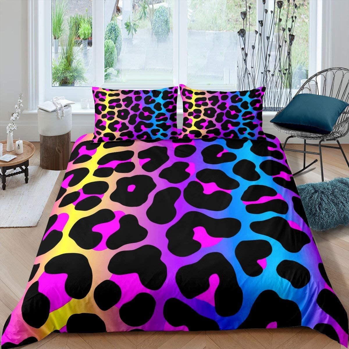 Leopard Neon Bedding Set