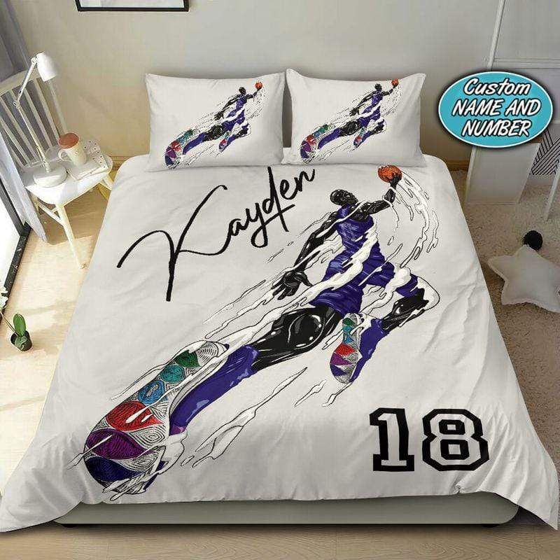 Personalized Basketball Game Strong Custom Name And Number Duvet Cover Bedding Set