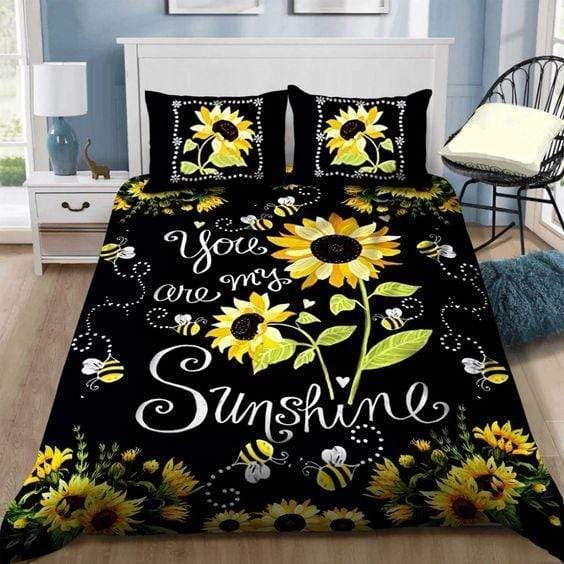 You Are My Sunshine Bee Sunflower Bedding Duvet Cover Bedding Set
