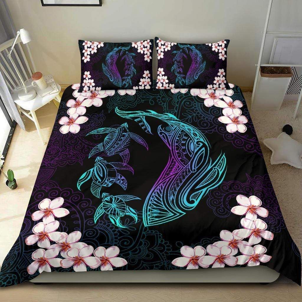 Mandala Turtle And Fish Aloha Flower Duvet Cover Bedding Set