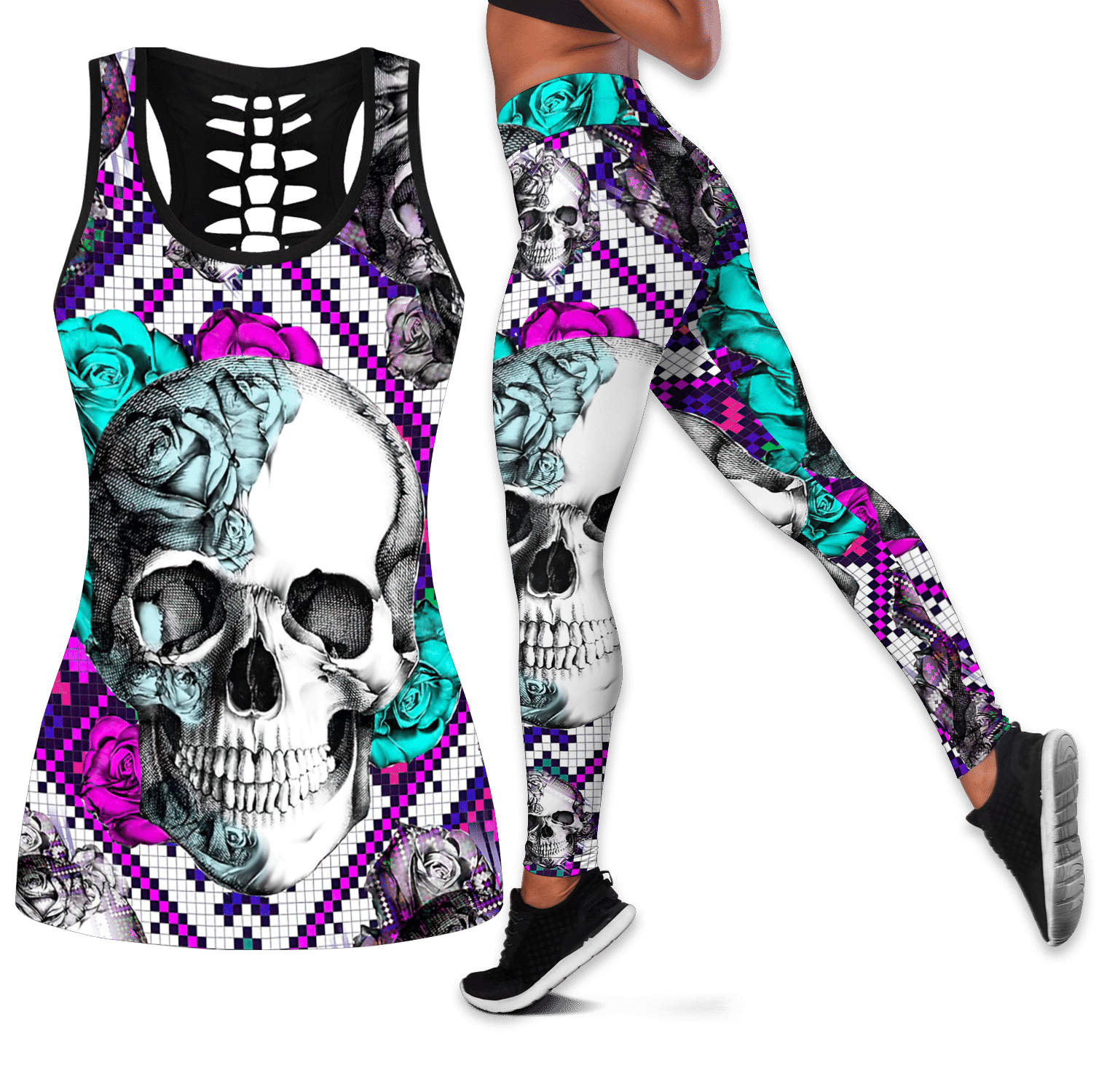Love Skull tanktop & legging outfit for women Pi130502