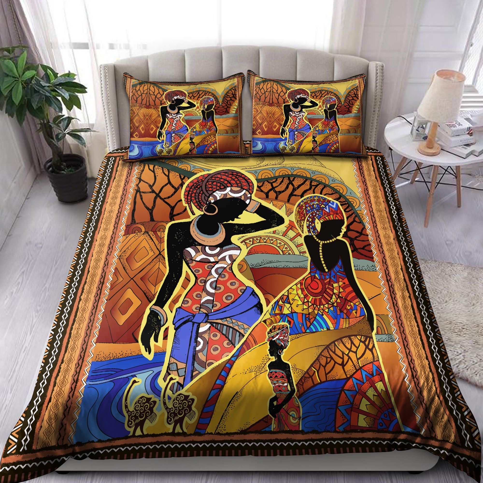 Beautiful African Girl Bedding Set-ML