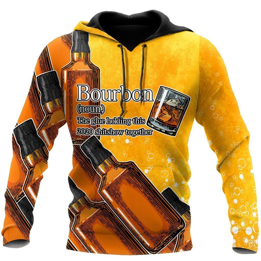 Bourbon Glue Holding Hoodie Tshirt for Men and Women-ML