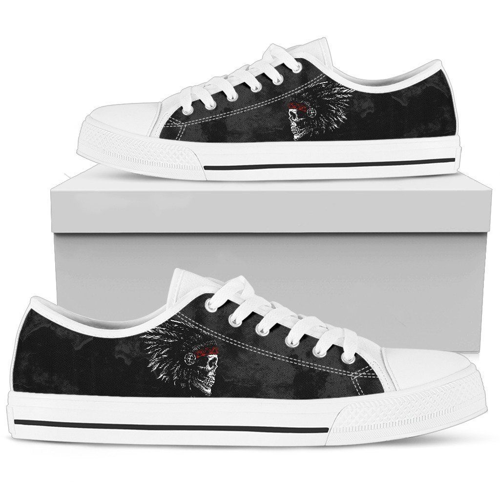 Native american skull low top shoes PL18032027