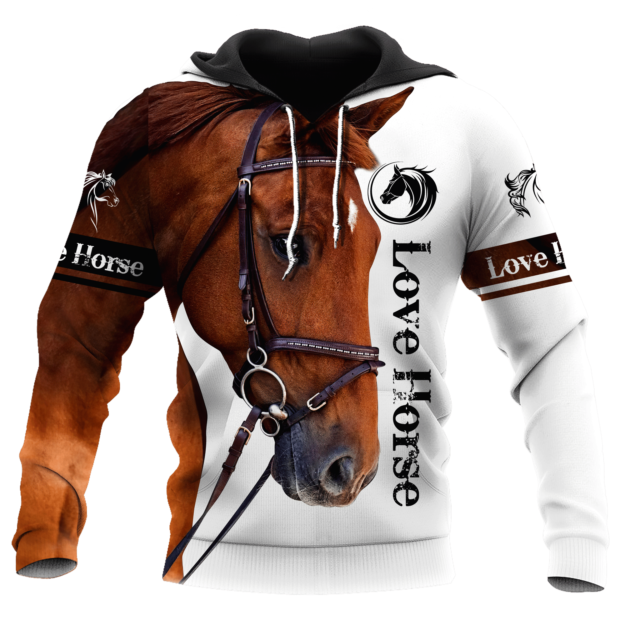 Love Horse 3D All Over Printed Hoodie Pi112056