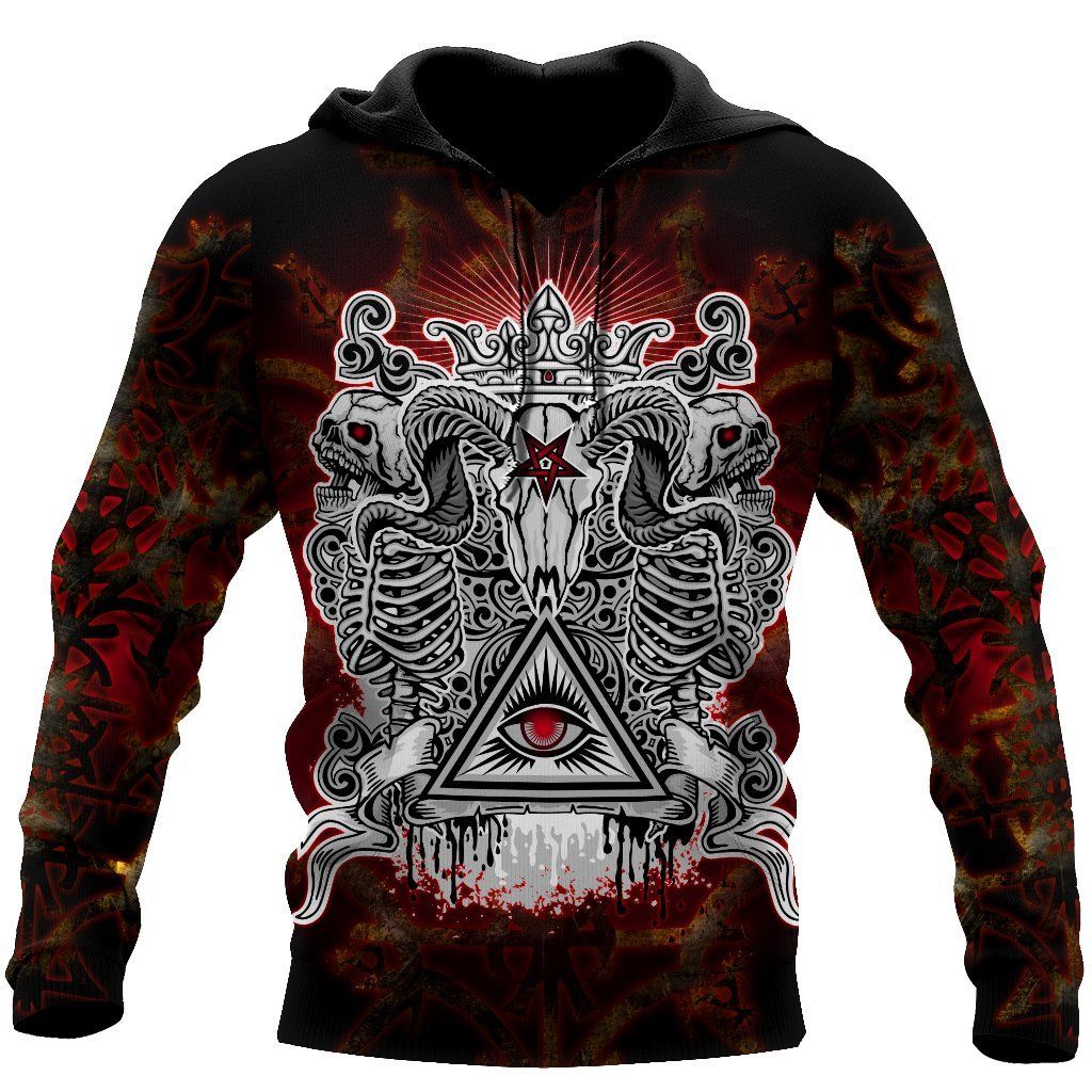 Gothic coat of arms with skull and angels 3D all over printed for men and women MH1508203