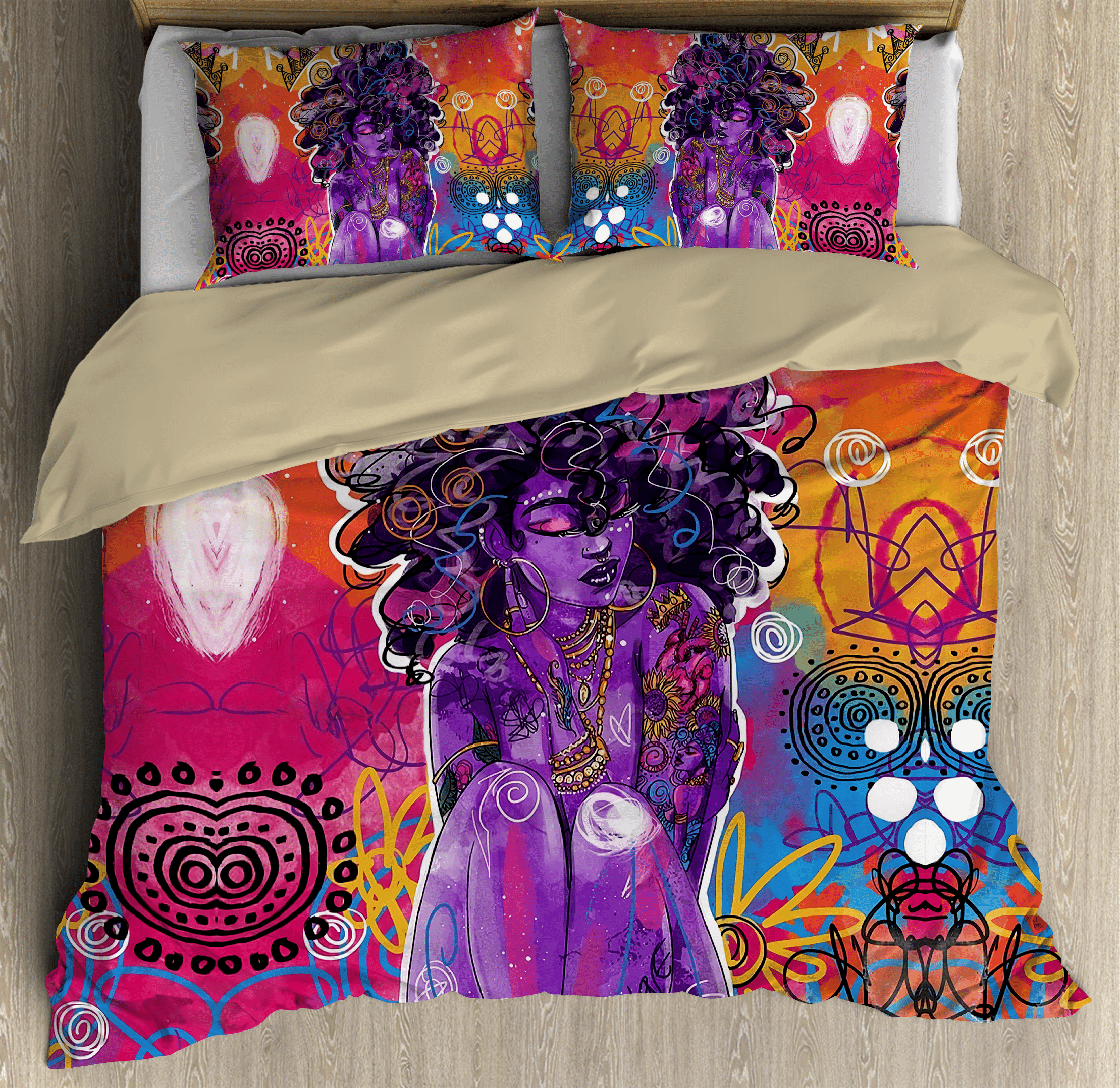 African Strong Girl Deluxe Bedding Set ML