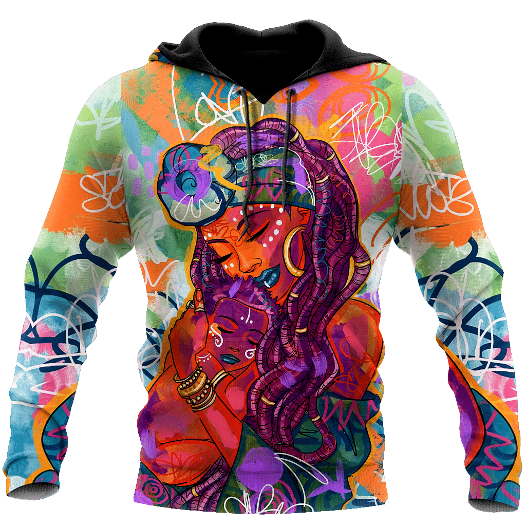 African Strong Mom And Son Unisex Deluxe Hoodie