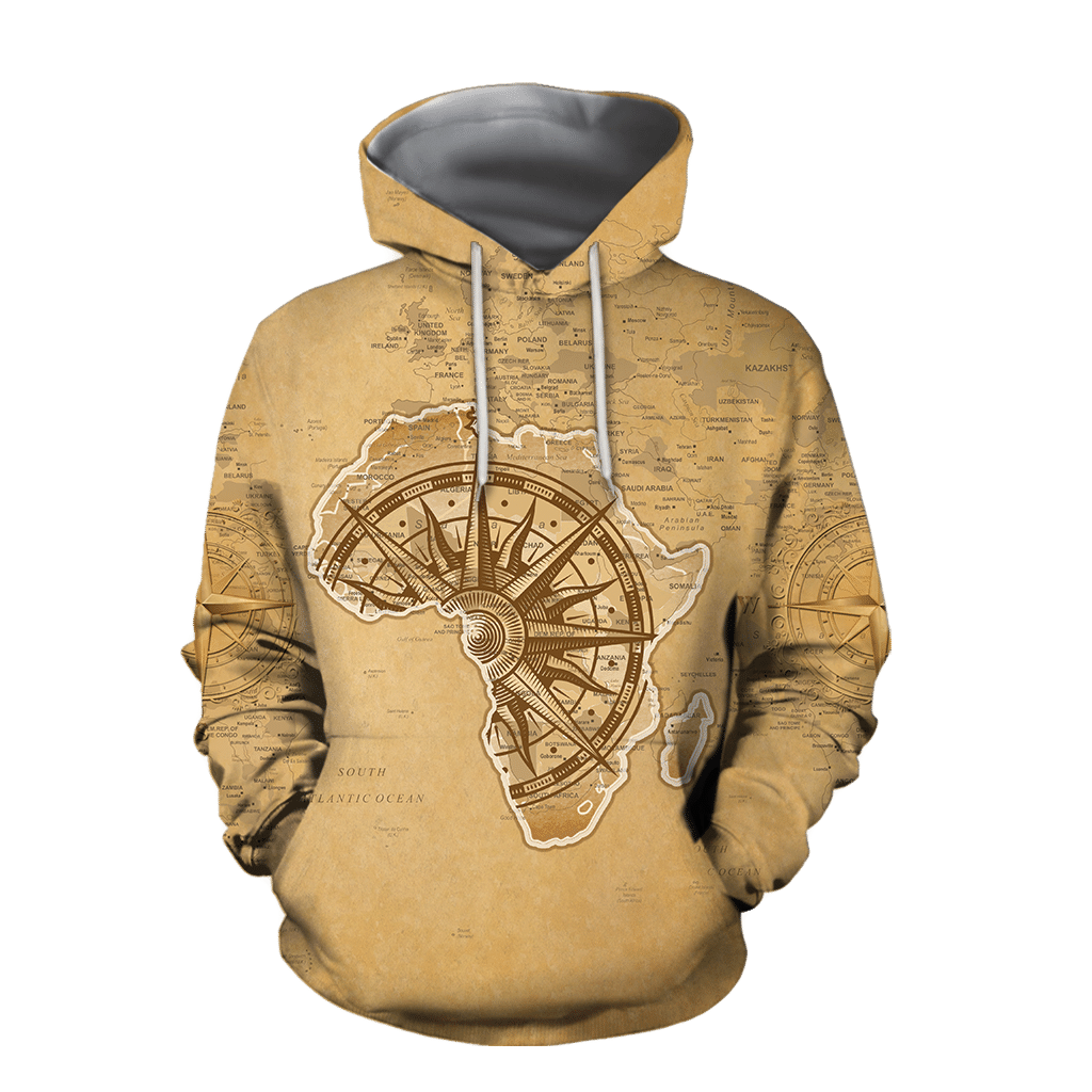 African Map - African Is Our Home Unisex Deluxe Hoodie ML