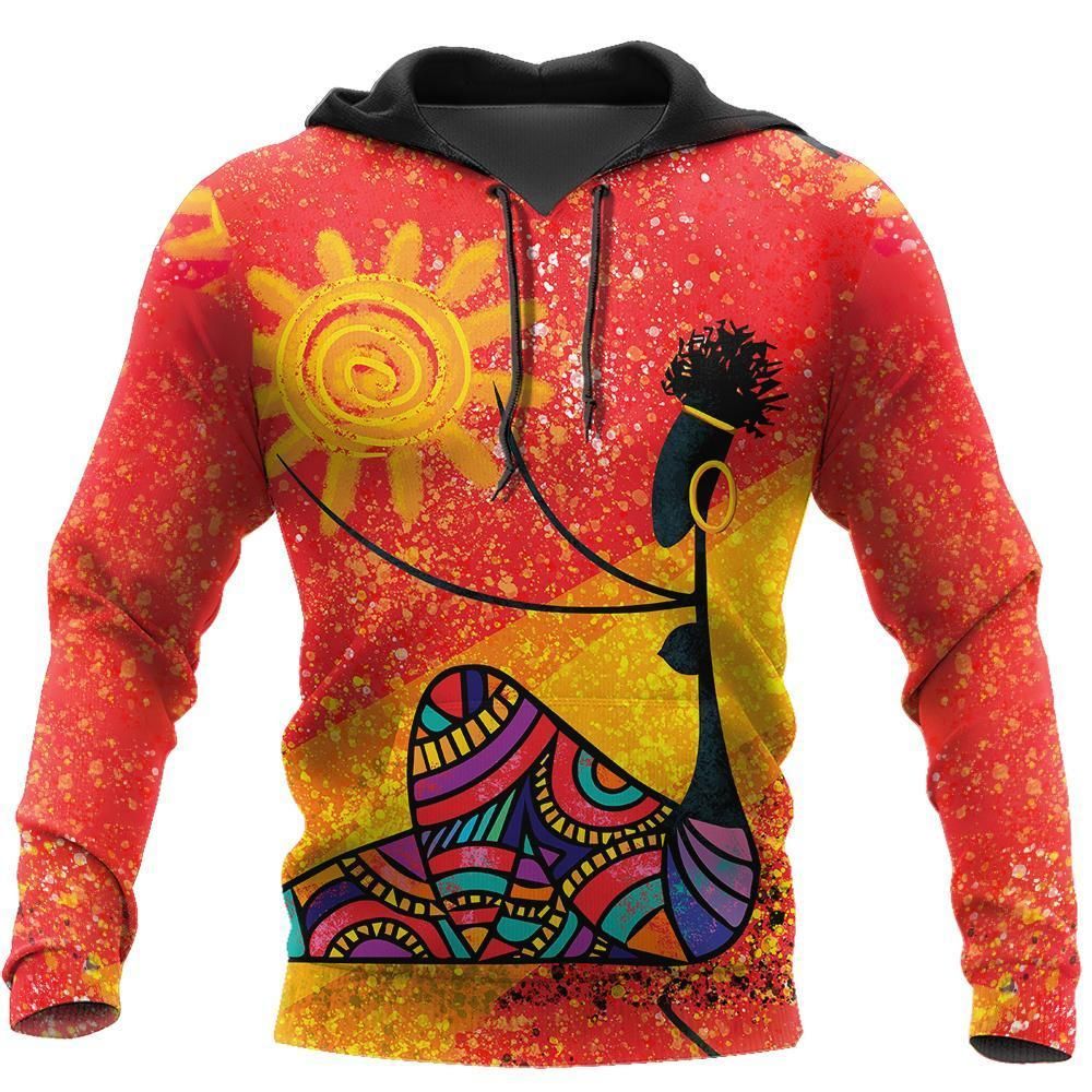 African Girl and Star Hoodie-ML