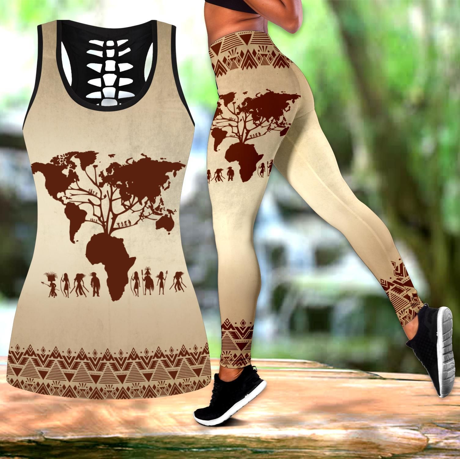 African Roots Legging & Tank Top