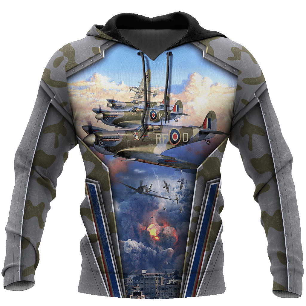 Air Force Aircraft Supermarine Spitfire 3D All Over Printed Shirts for Men and Women
