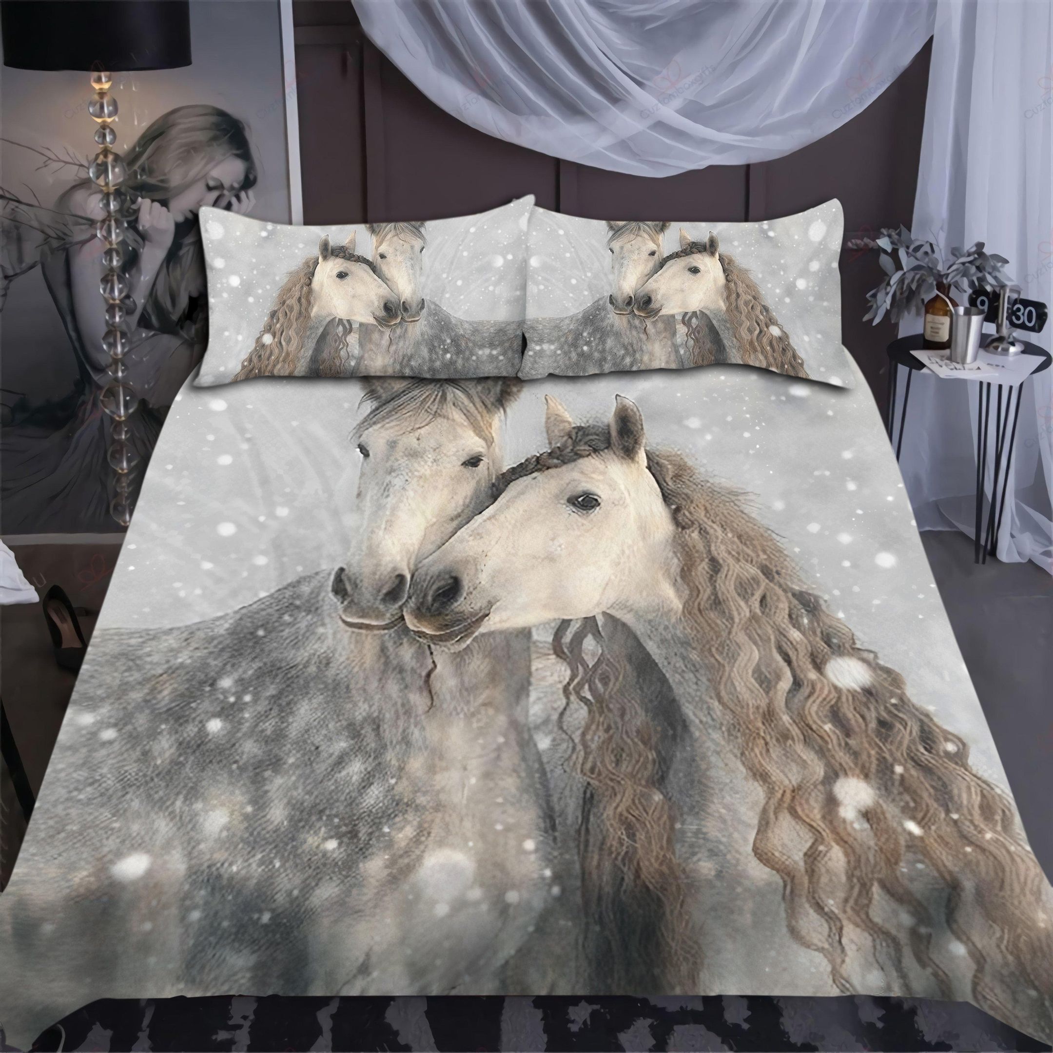 Beautiful Horses Bedding Comforter Set Duvet Cover Bedding Set