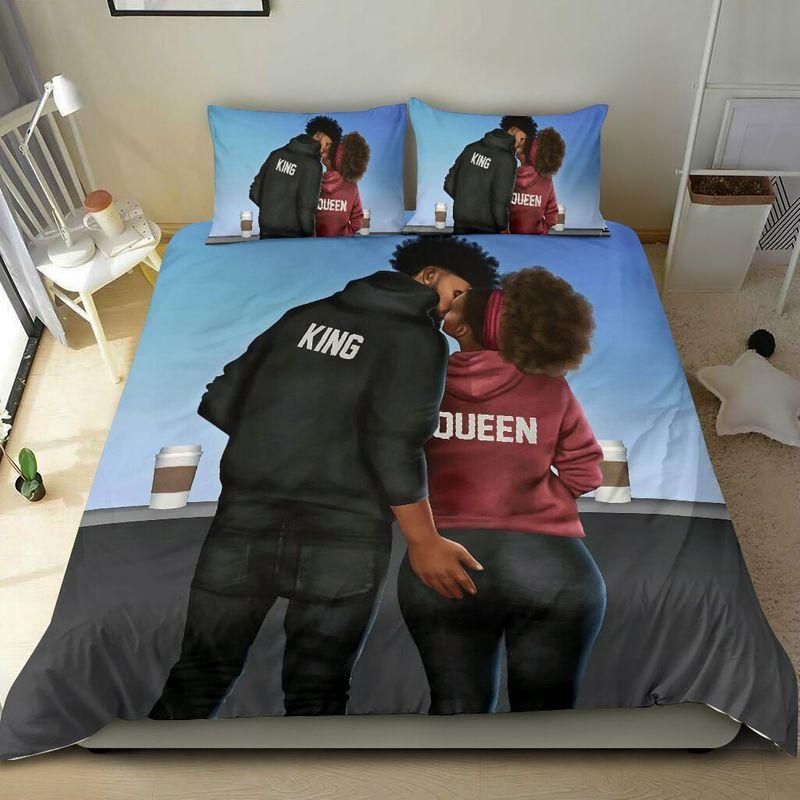 Black Couple Sport King & Queen Duvet Cover Bedding Set