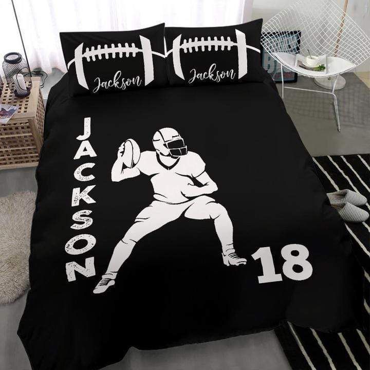 Personalized Football Custom Duvet Cover Bedding Set With Your Name
