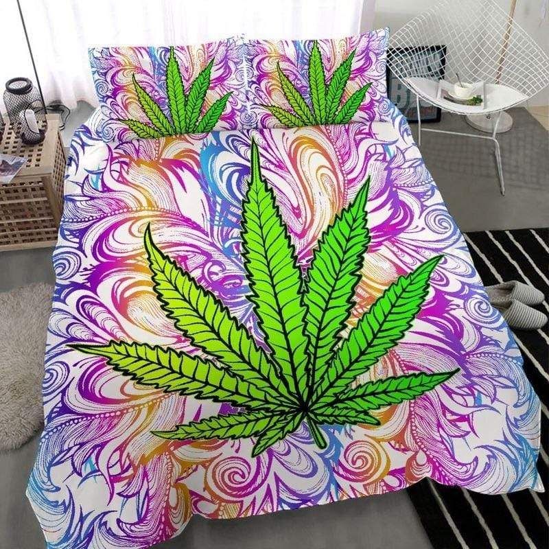 Beautiful Colorful Weed Duvet Cover Bedding Set