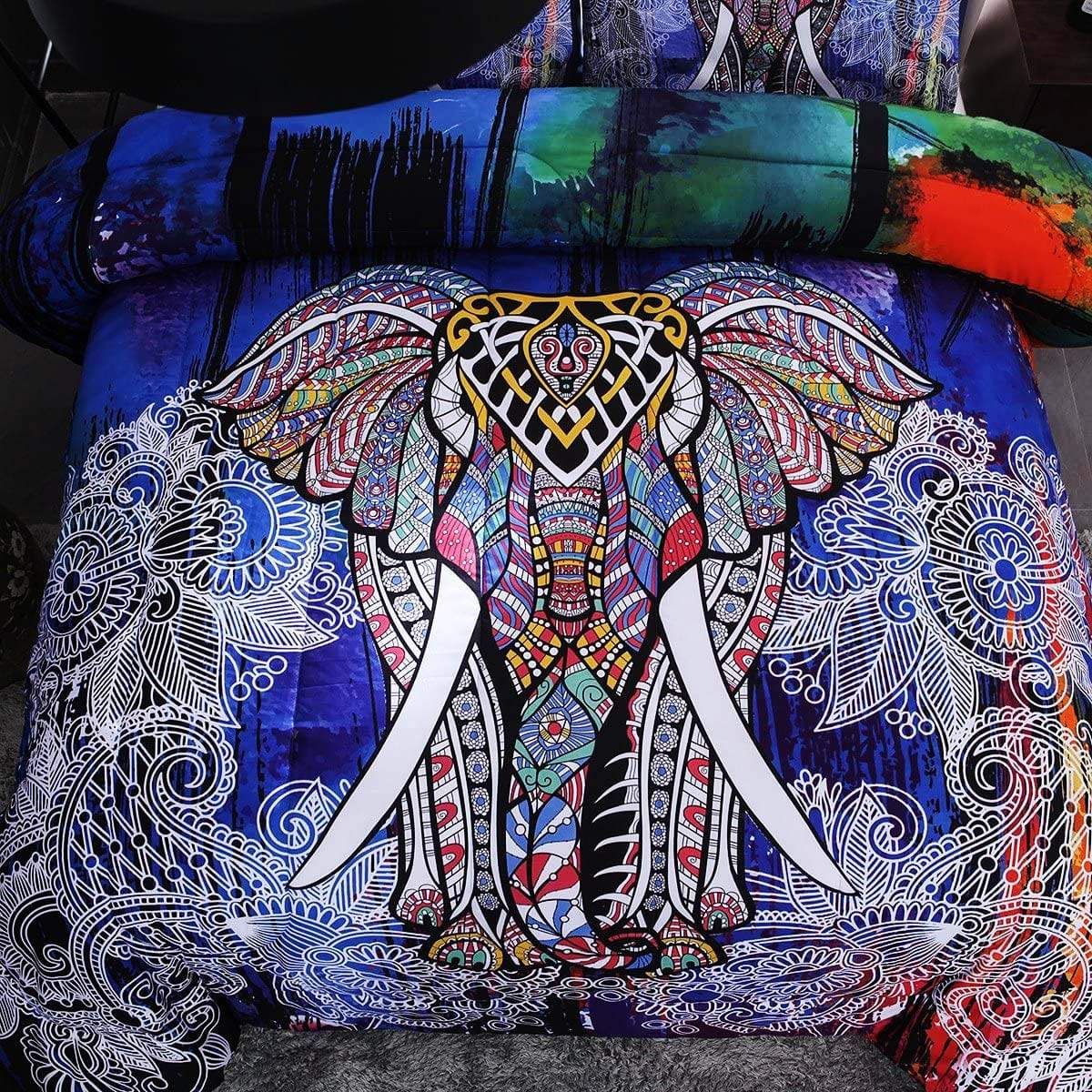 Elephant Mandala Duvet Cover Bedding Set