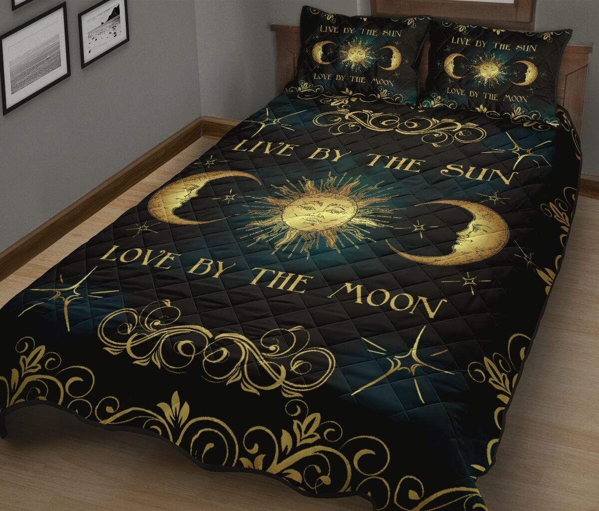 Hippie Love By The Sun Love By The Moon Quilt Set
