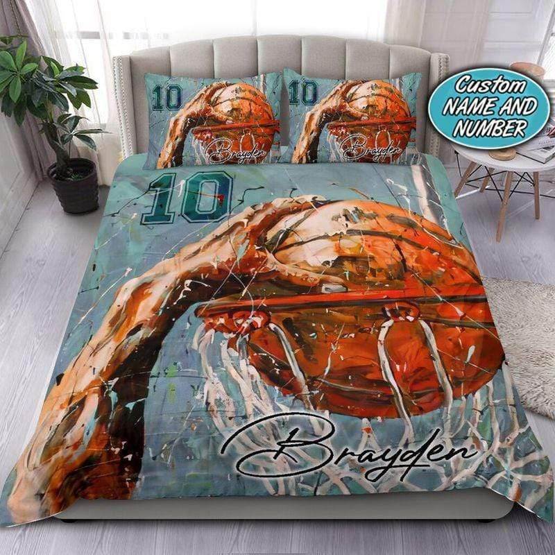 Personalized Basketball Making A Basket Duvet Cover Bedding Set With Your Name