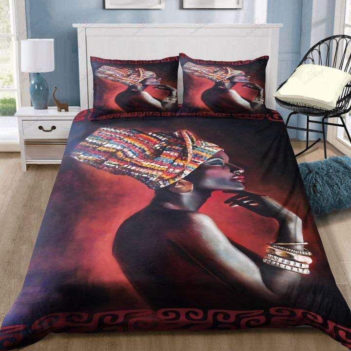 Traditional Sexy Black Girl African Duvet Cover Bedding Set