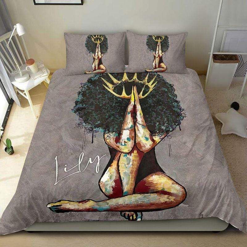 Personalized African Queen Custom Name Duvet Cover Bedding Set
