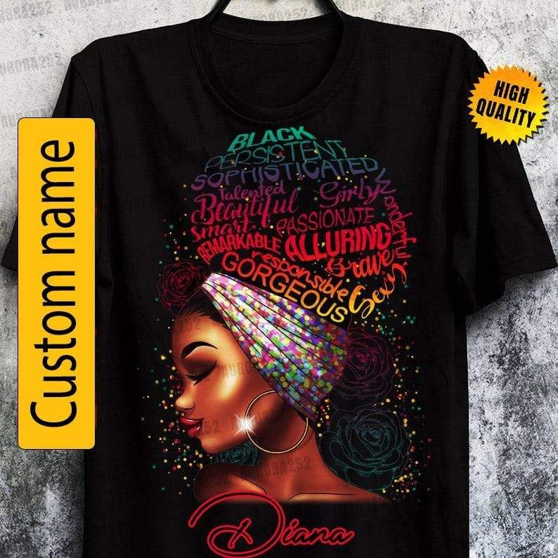Personalized Black Girl Brave, Beautiful Custom Name Shirt